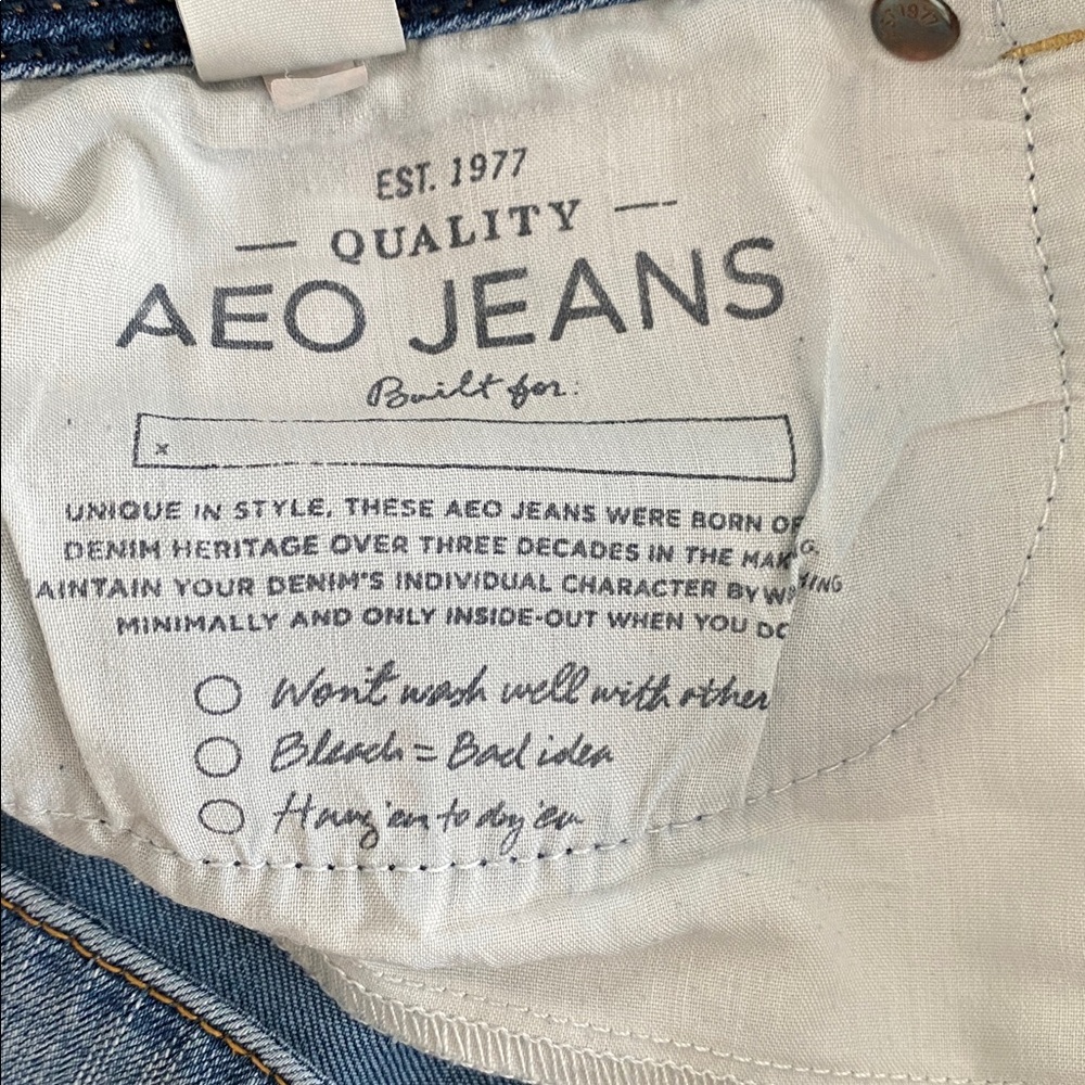 American Eagle Kick Boot Super Stretch Jeans Size 12 SHORT - Picture 8 of 9